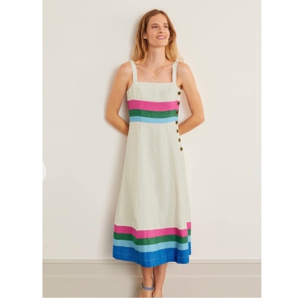 BODEN Willa midi button dress - Picture 4 of 10